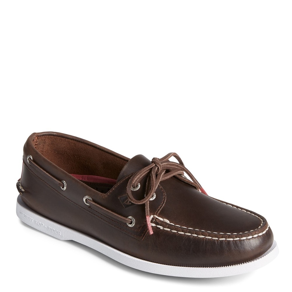 NEW!! Men’s Sperry Authentic Original 2 Eye Pull Up Brown Leather Size 15M